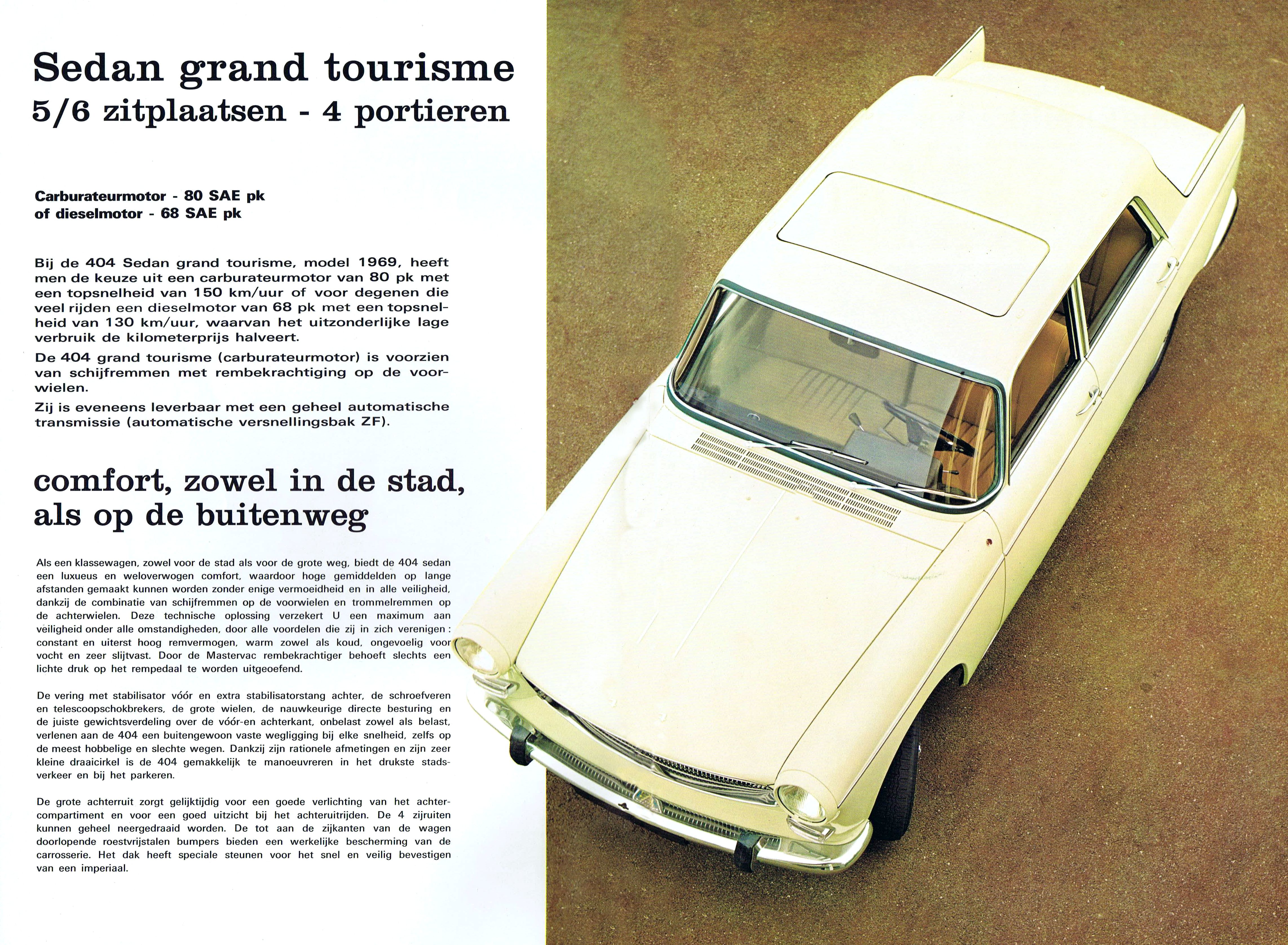 1969 Peugeot 404 brochure